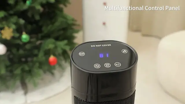 Video thumbnail for Uthfy 32- Space Heater for Large Room, 1500W Tower Heater With Flame for Indoor Use