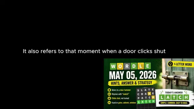 Video thumbnail for Wordle Hints and Answers_ 05 May 2026