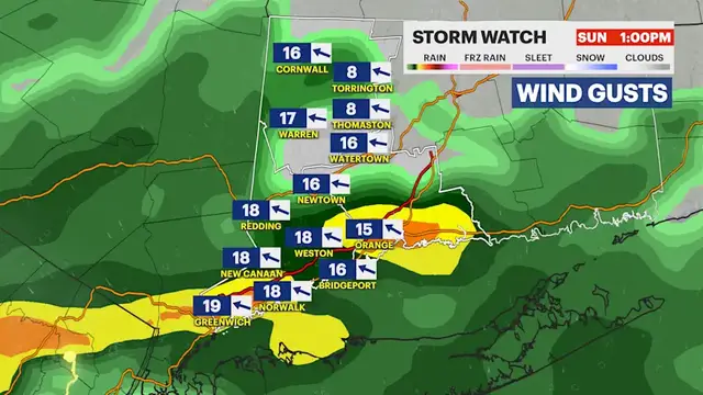 Video thumbnail for STORM WATCH: Rain & wind today in Connecticut from remnants of Hurricane Isaias