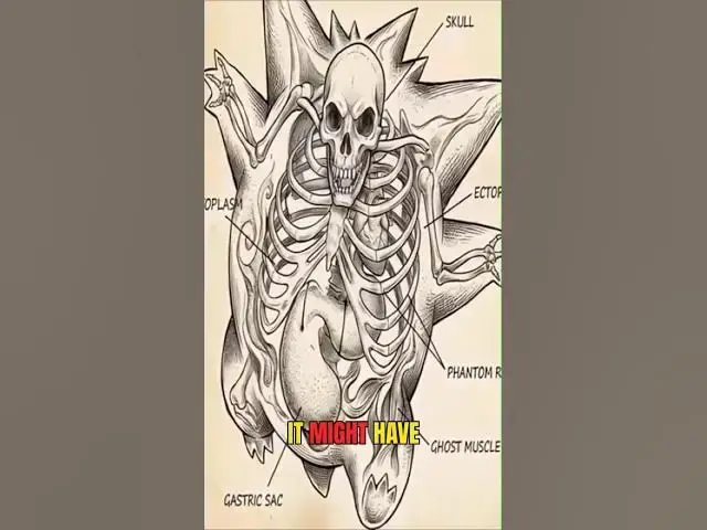 Video thumbnail for What's Actually Inside Gengar #pokemon #anatomy #shorts