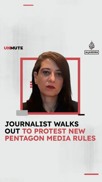 'Video thumbnail for Almost all journalists who cover the Pentagon reject new US restrictions'