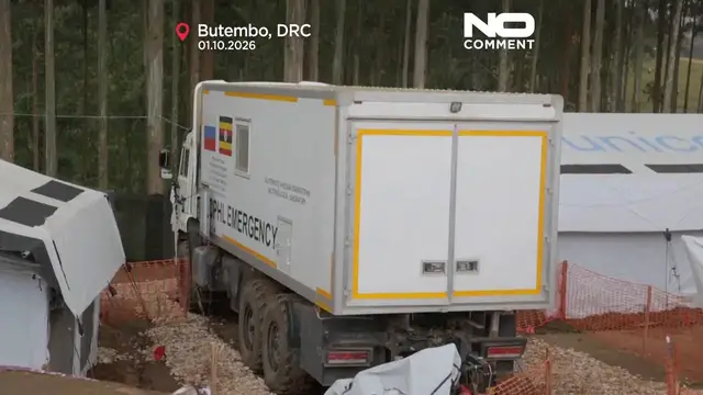Video thumbnail for Mobile ebola laboratory cuts diagnosis times for patients in Congo
