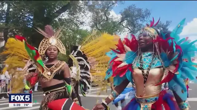 'Video thumbnail for Colorful costumes for West Indian American Day Parade'