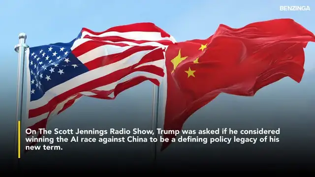 'Video thumbnail for Trump Says US 'Easily Beating' China In AI Race—Credits His Tariffs, Energy Policies'