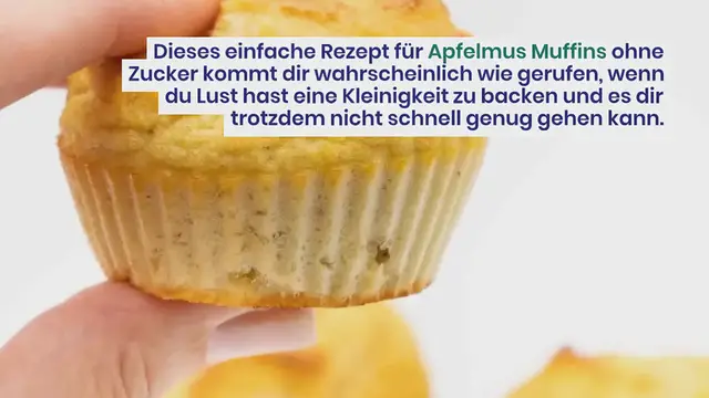 Video thumbnail for APFELMUS MUFFINS OHNE ZUCKER AUS NUR 3 ZUTATEN