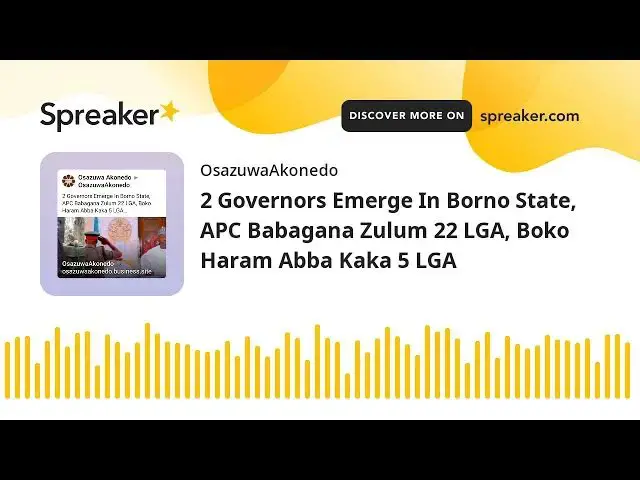 Video thumbnail for 2 Governors Emerge In Borno State, APC Babagana Zulum 22 LGA, Boko Haram Abba Kaka 5 LGA