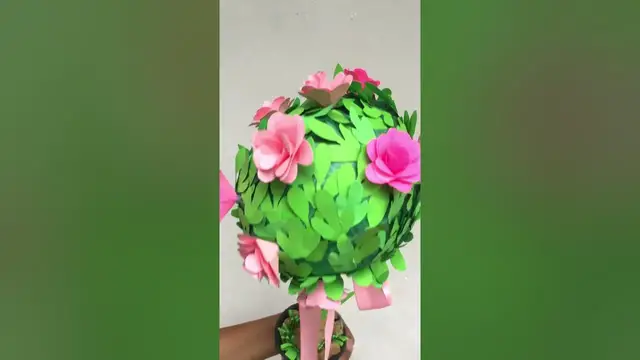 Video thumbnail for paper plant craft ideas #shorts