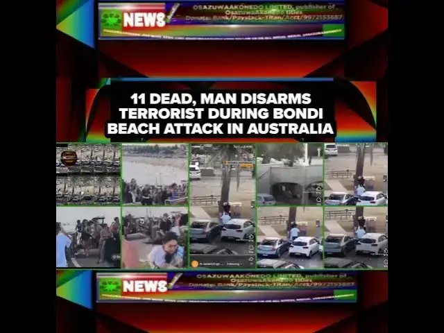 Video thumbnail for 11 Dead, Man Disarms Terrorist During Bondi Beach Attack In Australia