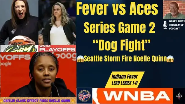 'Video thumbnail for money mike’s syndicated podcast: caitlin clark, fever vs aces: wnba playoffs and storm's coach firing'