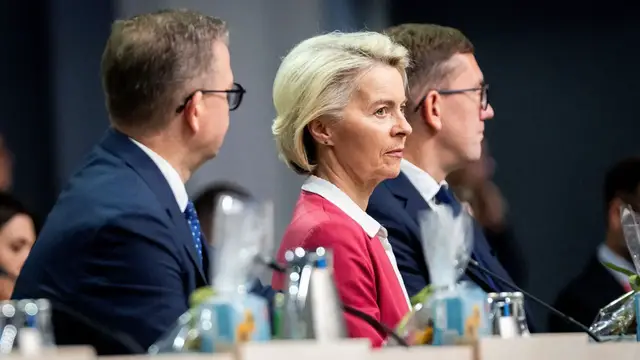 'Video thumbnail for EU leaders ramps up defence as Russian drone incursions raise security alarm'