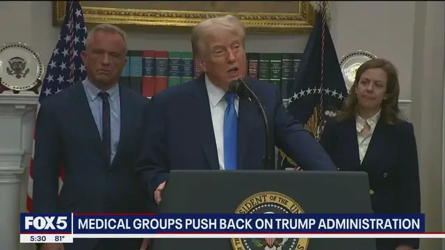 'Video thumbnail for Medical groups push back on Trump administration'