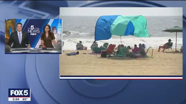 'Video thumbnail for NY and NJ beachgoers have mixed reactions to 'beach sprawling''