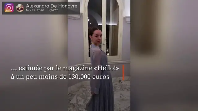 Video thumbnail for La bague de fiançailles d'Alexandra de Hanovre en détails.