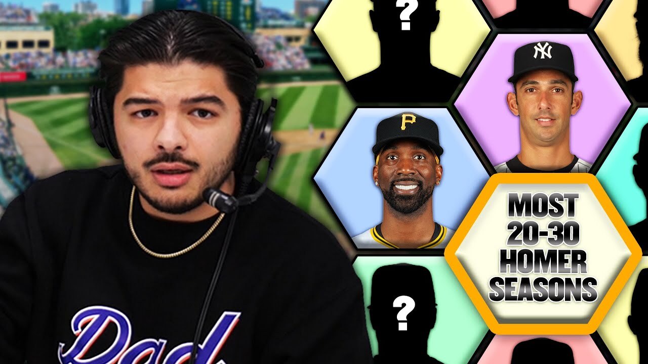 Video thumbnail for What players have the most seasons between 20 and 30 home runs? (Quiz of Pretty Good)