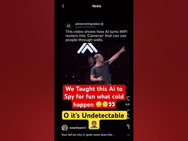 Video thumbnail for 😔we taught this #ai to watch us #undetectable using wifi cameras 🤖what could go wrong  #comment