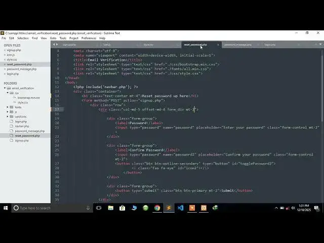 Video thumbnail for #2 Email Verification, Password Recovery and Reset System in PHP   Creating the signup page part 2