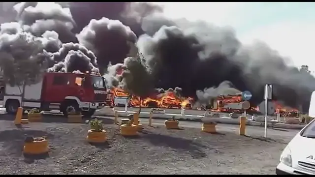 Video thumbnail for Großbrand Camping Tarajalillo