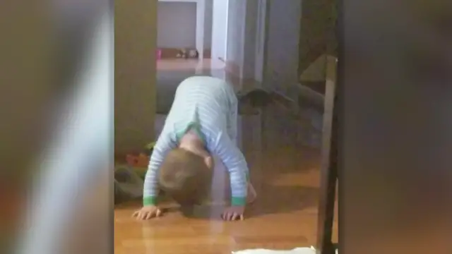Video thumbnail for Copycat Toddler Sees Mom Do Yoga And Won't Stop Walking Like Her | Happily TV