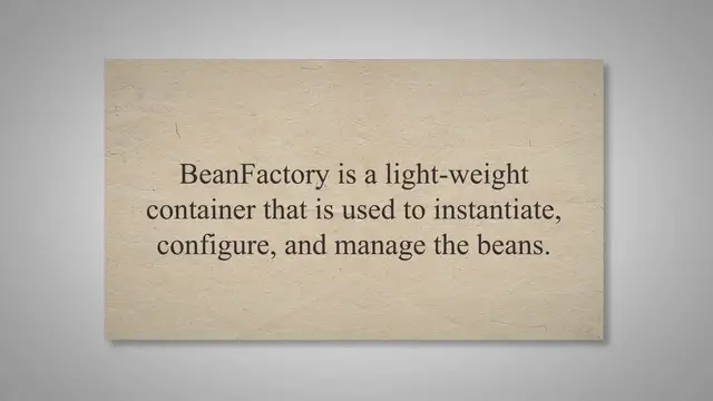 'Video thumbnail for Difference between a bean factory and an application context in Spring - Javasavvy Spring'