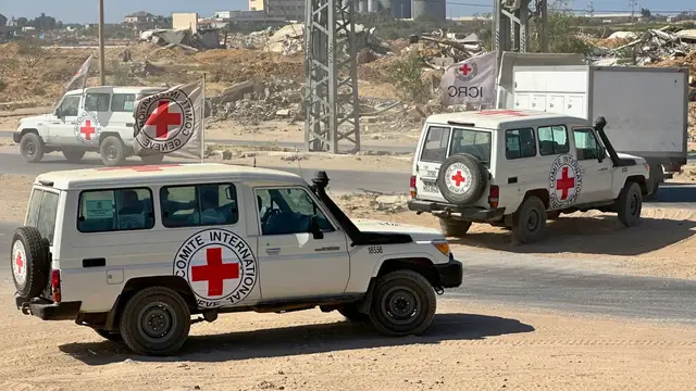 'Video thumbnail for Hamas expands search for  Israeli captives' bodies, Red Cross and Egypt join operation'