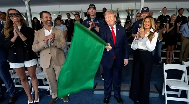 Video thumbnail for Trump kicks off IndyCar's Freedom 250 Grand Prix race in Washington, DC