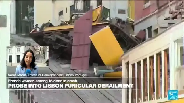 'Video thumbnail for Lisbon funicular crash: French woman among dead as probe goes on'