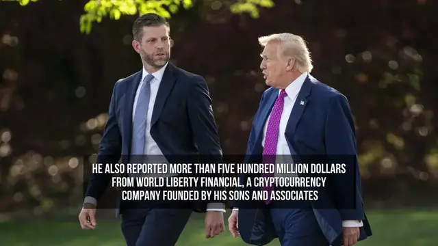 Video thumbnail for Trump Reports More Than $1 Billion in Crypto Income.