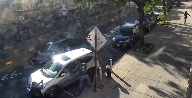 Video thumbnail for CCTV footage shows ICE shooting in New York
