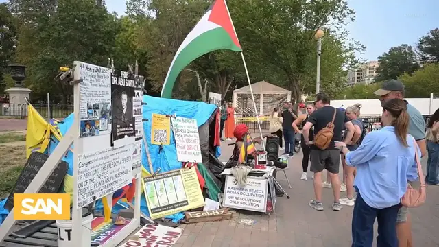 'Video thumbnail for White House peace vigil dismantled after Trump’s order'