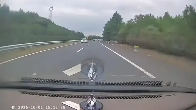 Video thumbnail for Car Wobbles and Hits Guardrail on Zhejiang Highway