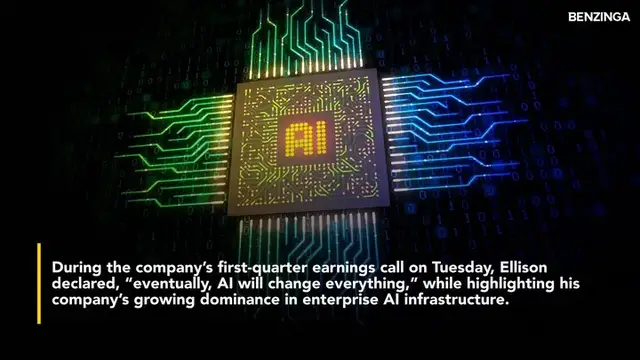 'Video thumbnail for Larry Ellison Targets 'Multi-Trillion-Dollar' AI Inference Market For Oracle- 'AI Will Change Everything''