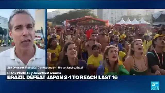Video thumbnail for Reaction from Rio after Brazil's last-gasp World Cup win against Japan