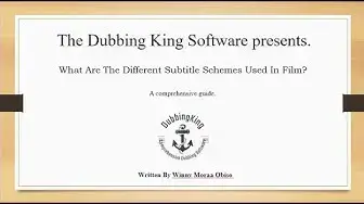 Video thumbnail for What Are The Different Subtitle Schemes Used In Film (Case Study)