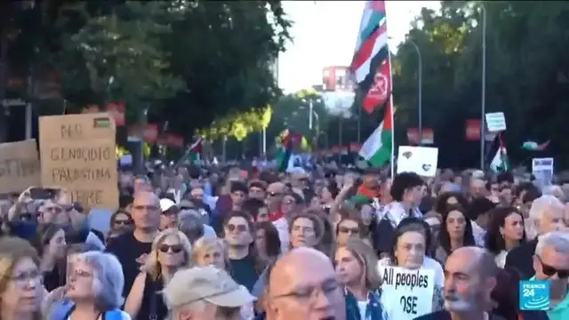 'Video thumbnail for Massive marches across Europe protest Israel's military campaign in Gaza'