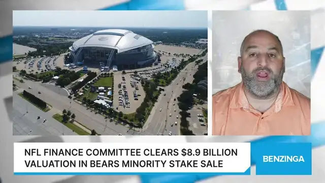 'Video thumbnail for NFL Finance Committee Clears $8.9 Billion Valuation In Bears Minority Stake Sale'