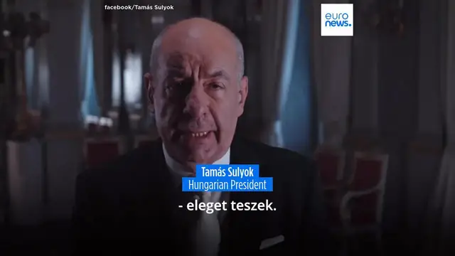 Video thumbnail for Hungarian president Tamás Sulyok signs constitutional amendment ending his own mandate