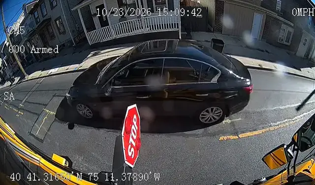 Video thumbnail for Bus stop busted: Driver caught rolling past stopped school bus in Phillipsburg