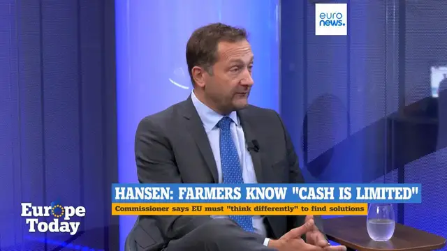 Video thumbnail for Farmers know 'cash is limited', European Commissioner for Agriculture Christophe Hansen says