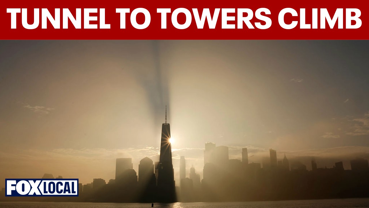 Video thumbnail for Hundreds scale One World Trade Center for annual Tunnel to Towers climb