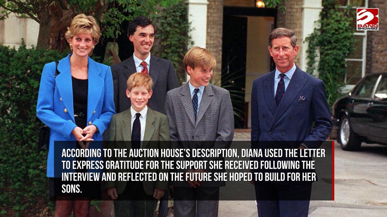 Video thumbnail for Unseen Princess Diana letter reveals her moving wish for sons William and Harry