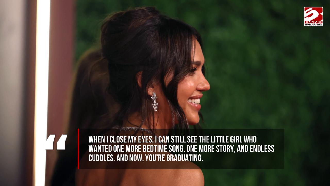 Video thumbnail for Jessica Alba was overwhelmed with pride as daughter graduates high school