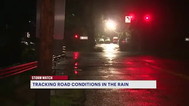 Video thumbnail for Tracking road conditions amid heavy rain in Yonkers