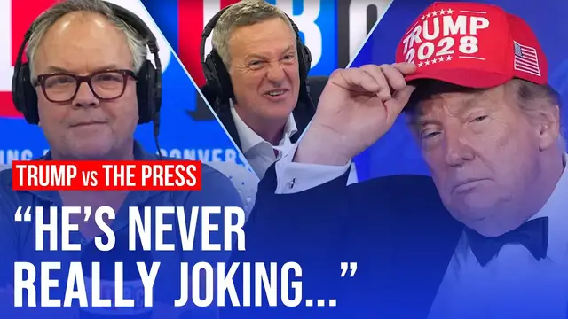 Video thumbnail for Trump attacks press at White House dinner... as Epstein journalists get award