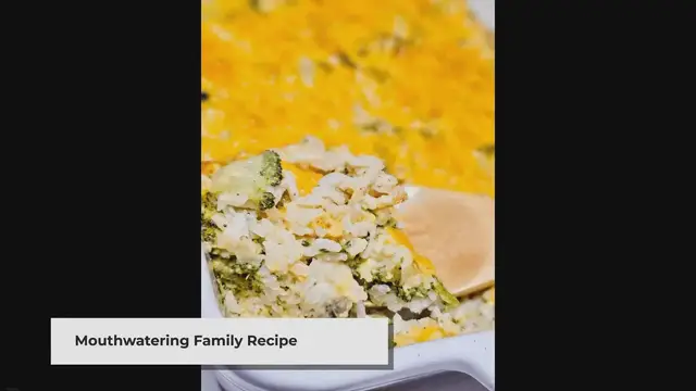 Video thumbnail for Cheesy Broccoli Rice Casserole