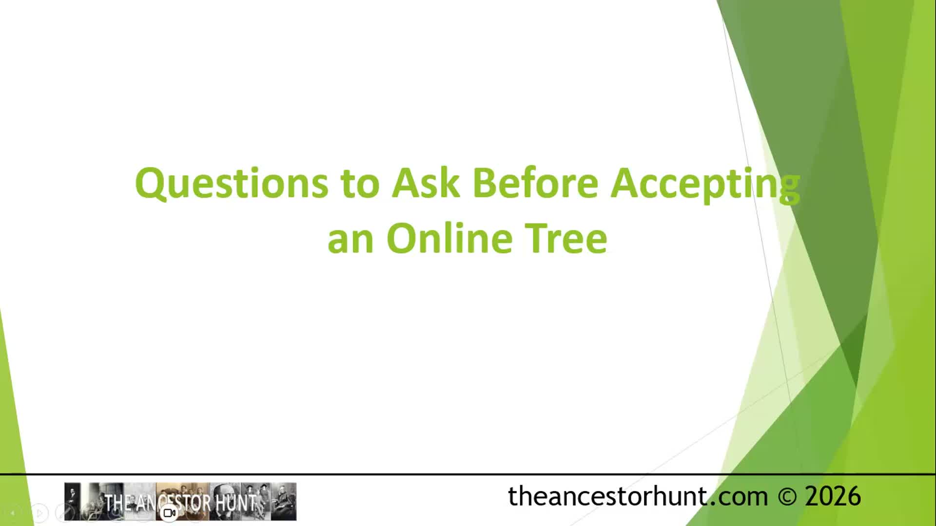 Video thumbnail for Questions to Ask Before Accepting an Online Tree