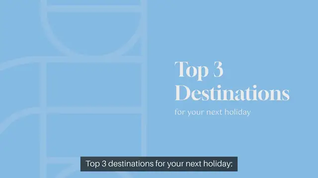 Video thumbnail for Top 3 destinations for your next holiday