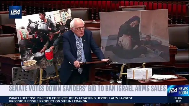 Video thumbnail for Senate votes down Sanders' bid to ban Israel arms sales