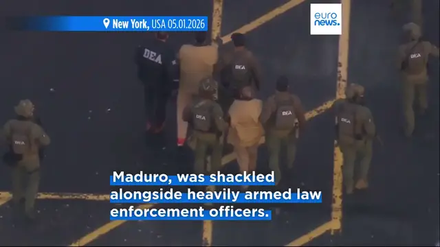 Video thumbnail for Venezuela's Nicolas Maduro pleads not guilty to drugs charges in first US court appearance