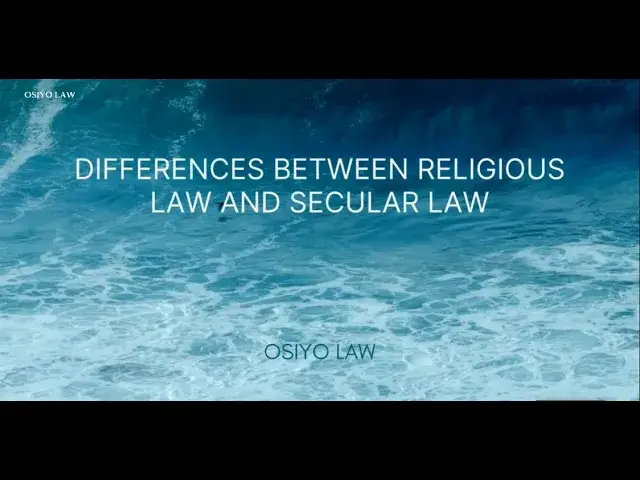 Video thumbnail for Differences between Religious Law and Secular Law