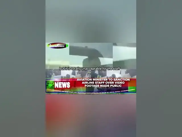 'Video thumbnail for Aviation Minister To Sanction Airline Staff Over Video Footage Made Public'